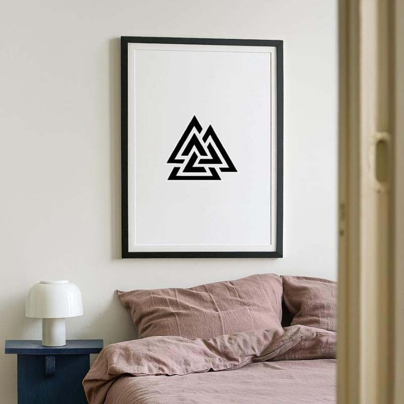 Triangular intertwined pattern Framed poster (49 × 69 cm)