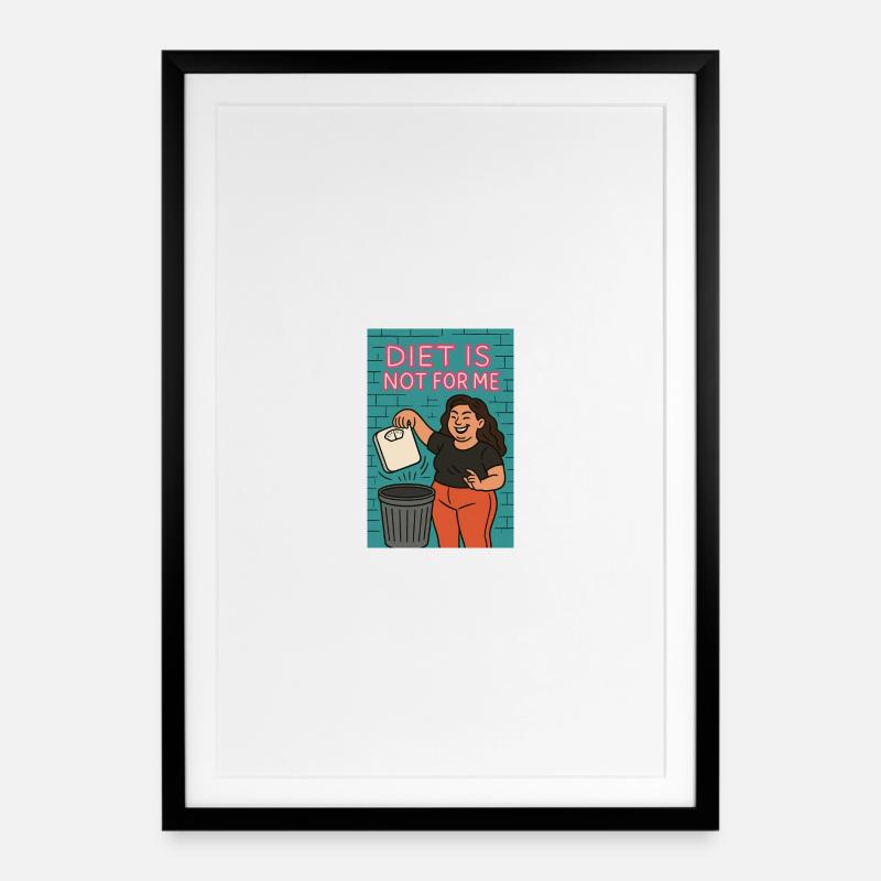 L’alimentation n’est pas pour moi - Affiche encadrée (49 × 69 cm) - noir