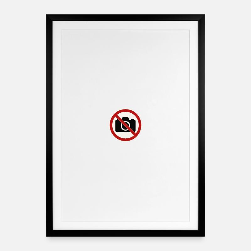 Fotos Verboten! - Gerahmtes Poster (49 × 69 cm) - Schwarz