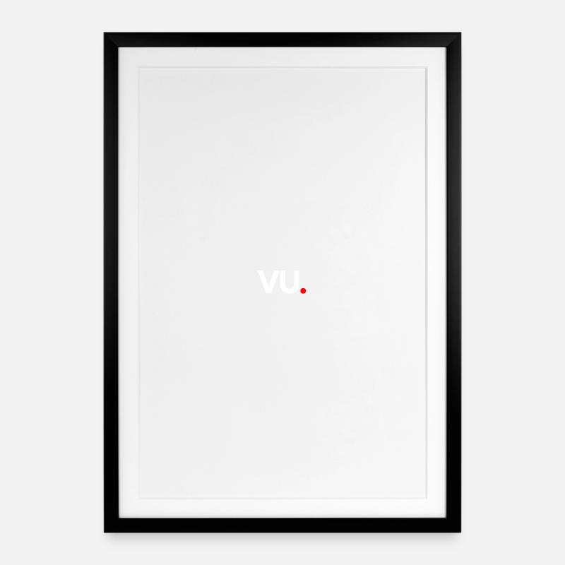 Gesehen - Gerahmtes Poster (49 × 69 cm) - Schwarz