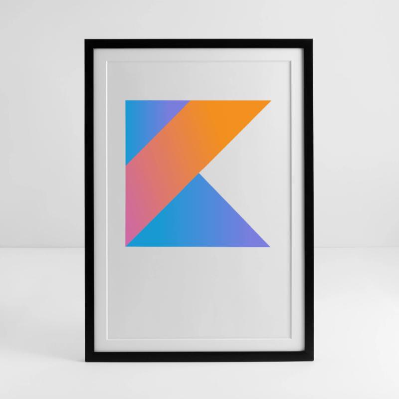 programmer nerd computer source new K sign pc c Framed poster (49 × 69 cm)
