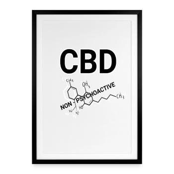 CBD - Affiche encadrée (49 × 69 cm) - noir - Devant