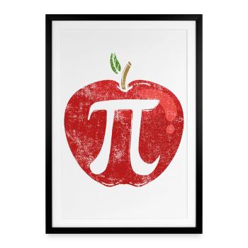 Pi math - Affiche encadrée (49 × 69 cm) - noir - Devant