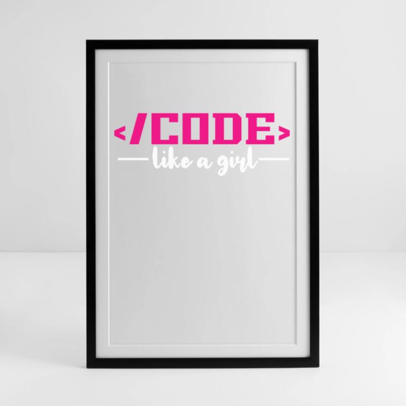 Coding Programming Computer Science Framed poster (49 × 69 cm)