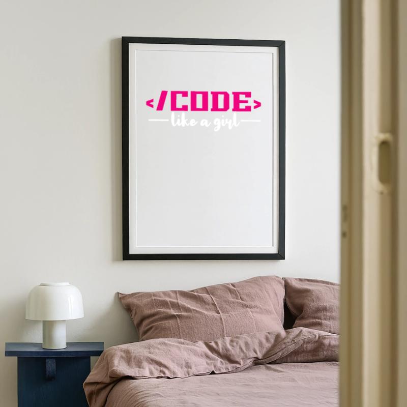 Coding Programming Computer Science Framed poster (49 × 69 cm)