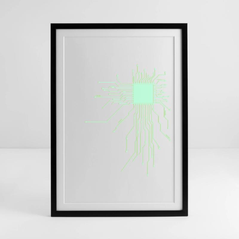 conseil d’administration core cpu ordinateur nerd pc humour geek code Affiche encadrée (49 × 69 cm)