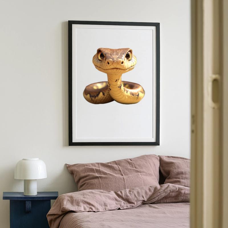 Snake Python Cobra Mamba Rattlesnake Snake Framed poster (49 × 69 cm)