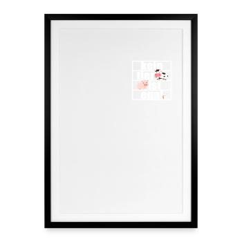 Kein Tier Ist Egal Pro Vegan Vegetarier Tierschutz - Gerahmtes Poster (49 × 69 cm) - Schwarz - Vorne