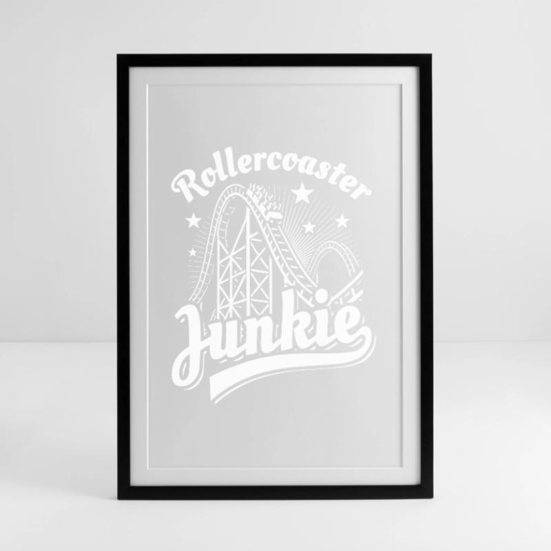 Rollercoaster Junkie - Roller Coaster - Loop Framed poster (49 × 69 cm)