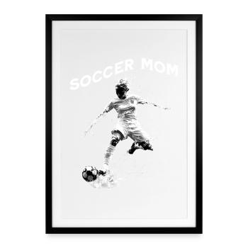 Soccer Mom Fußball Design - Affiche encadrée (49 × 69 cm) - noir - Devant