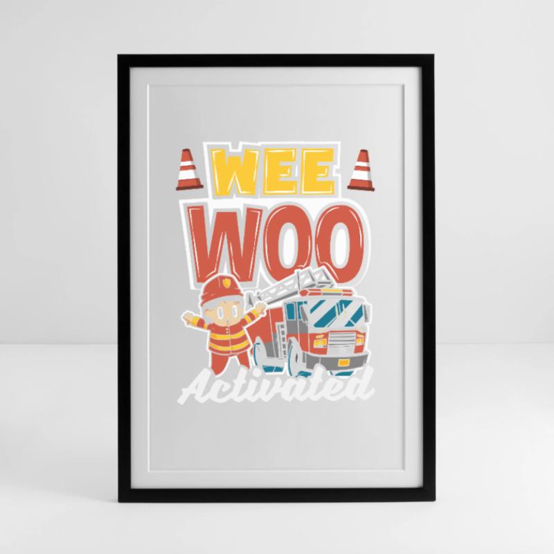 Wee Woo Squad Fire Tiny Firefighter Framed poster (49 × 69 cm)
