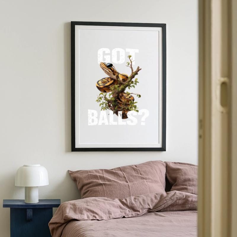 Python roi Serpents Amateurs de terrarium Python Affiche encadrée (49 × 69 cm)