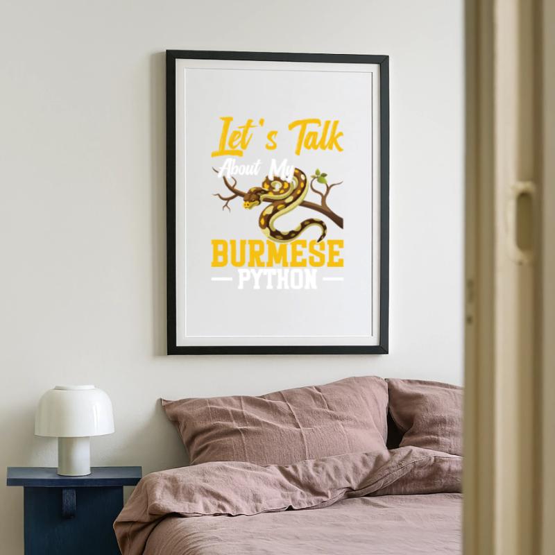  Burmese Python Owner Snake Terrarium Hide Python Framed poster (49 × 69 cm)