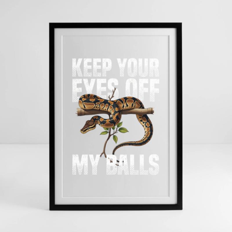 Python roi Serpents Amateurs de terrarium Python Affiche encadrée (49 × 69 cm)
