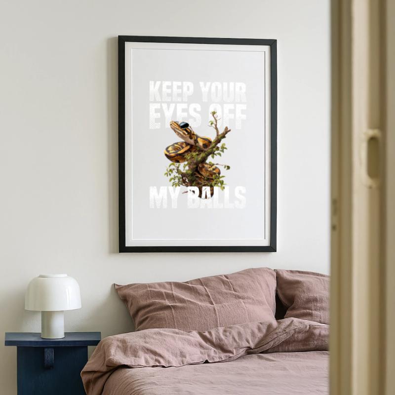 Python roi Serpents Amateurs de terrarium Python Affiche encadrée (49 × 69 cm)