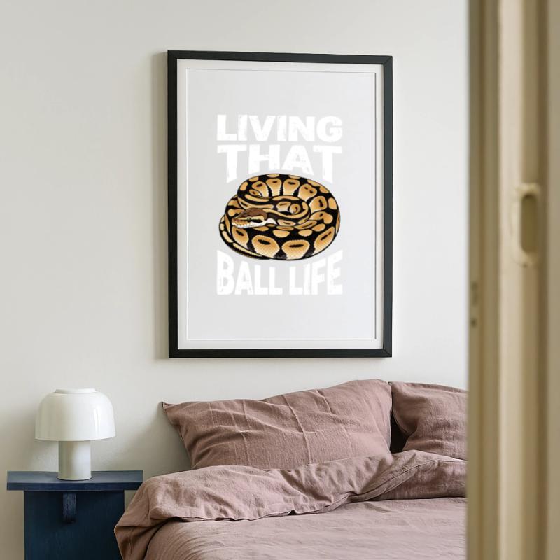 King Python Snakes Lover Terrarium Python Framed poster (49 × 69 cm)