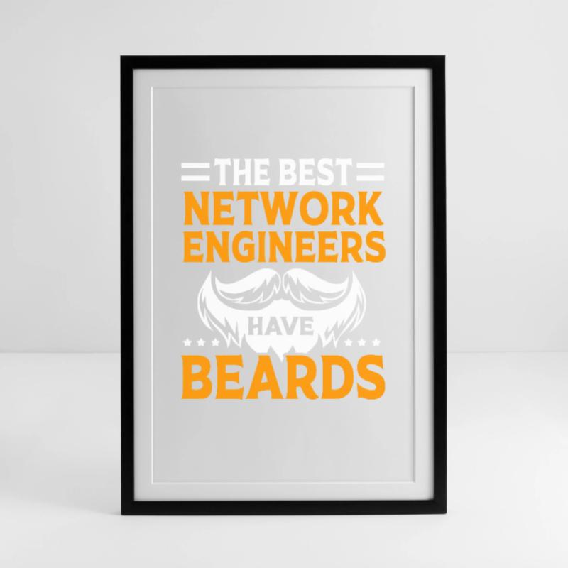 Network Computer Scientist Programmer Admin Framed poster (49 × 69 cm)