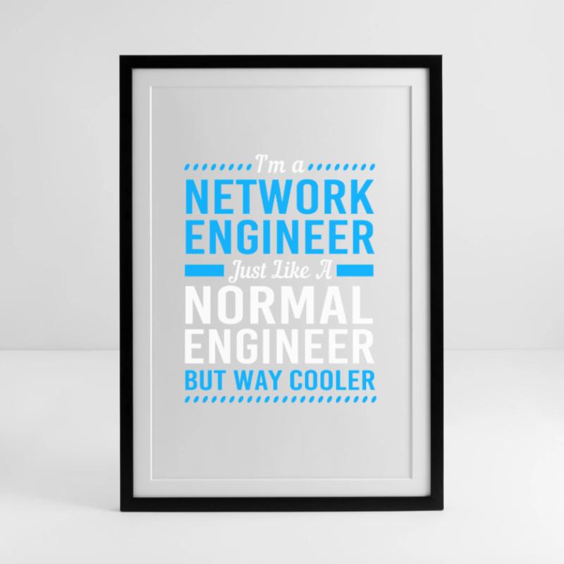 Network Computer Scientist Programmer Admin Framed poster (49 × 69 cm)