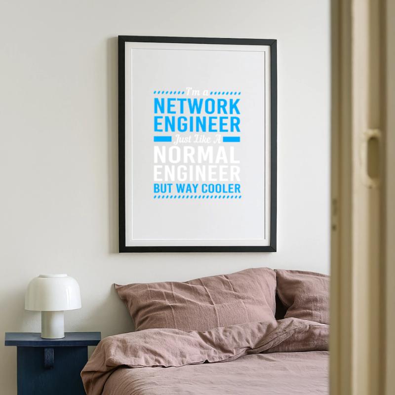 Network Computer Scientist Programmer Admin Framed poster (49 × 69 cm)