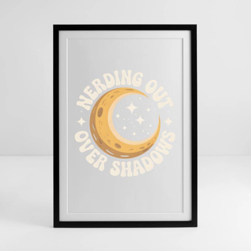 Shadow Nerd | Solar eclipse Framed poster (49 × 69 cm)