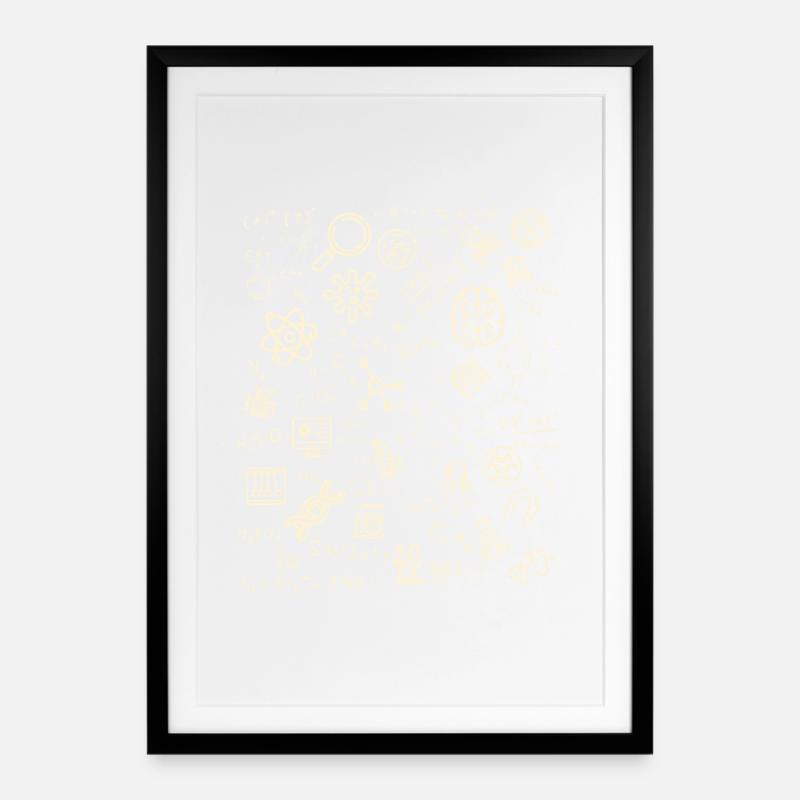 Science chemistry teacher gift - Framed poster (49 × 69 cm) - black