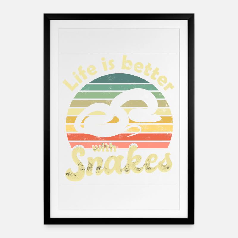 Serpents serpents - Affiche encadrée (49 × 69 cm) - noir