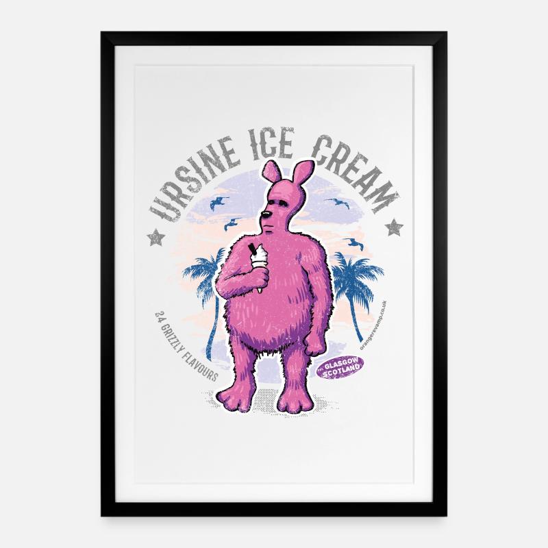 Ursine IceCream - Framed poster (49 × 69 cm) - black