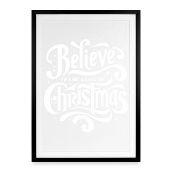 Magie von Weihnachten - Gerahmtes Poster (49 × 69 cm) - Schwarz - Vorne