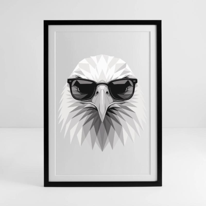 Eagle Bald Eagle Golden Eagle White-tailed Eagle Framed poster (49 × 69 cm)