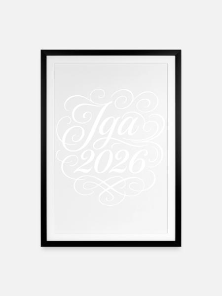 Jga 2026 Junggesellenabschied - Gerahmtes Poster (49 × 69 cm) - Schwarz