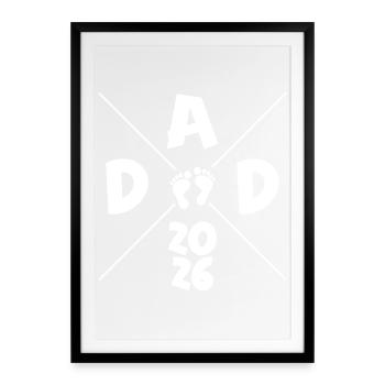 Dad 2026 - Gerahmtes Poster (49 × 69 cm) - Schwarz - Vorne