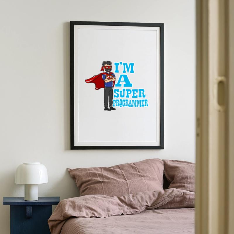 Programmer computer science gift Framed poster (49 × 69 cm)