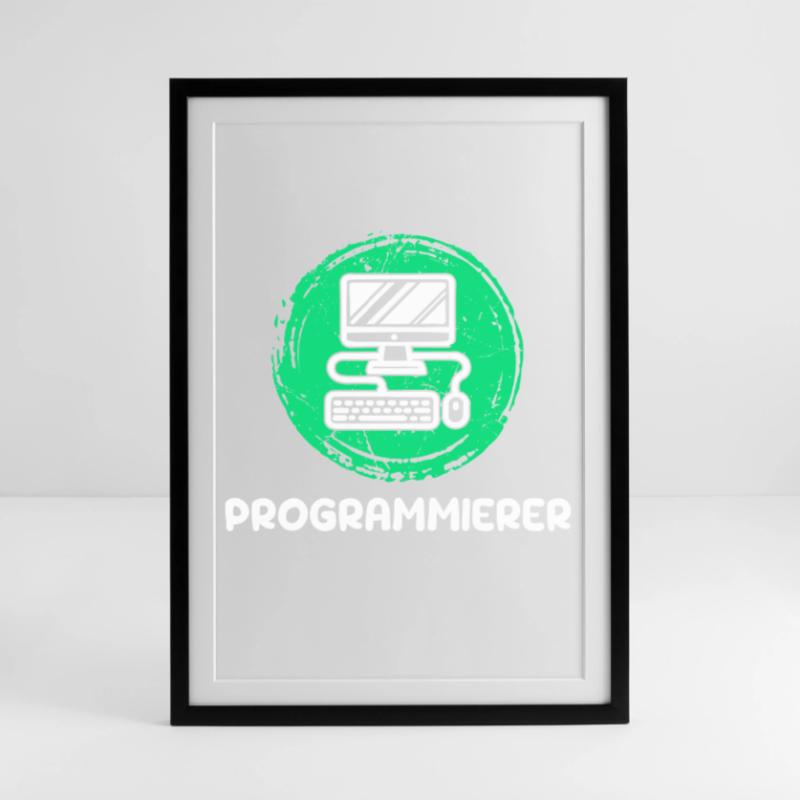 Computerfreak Skripting Developer Programmierer Gerahmtes Poster (49 × 69 cm)