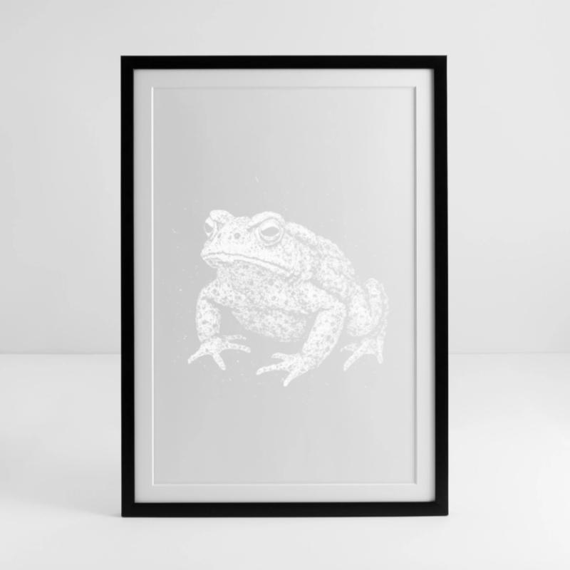 Crapaud Affiche encadrée (49 × 69 cm)