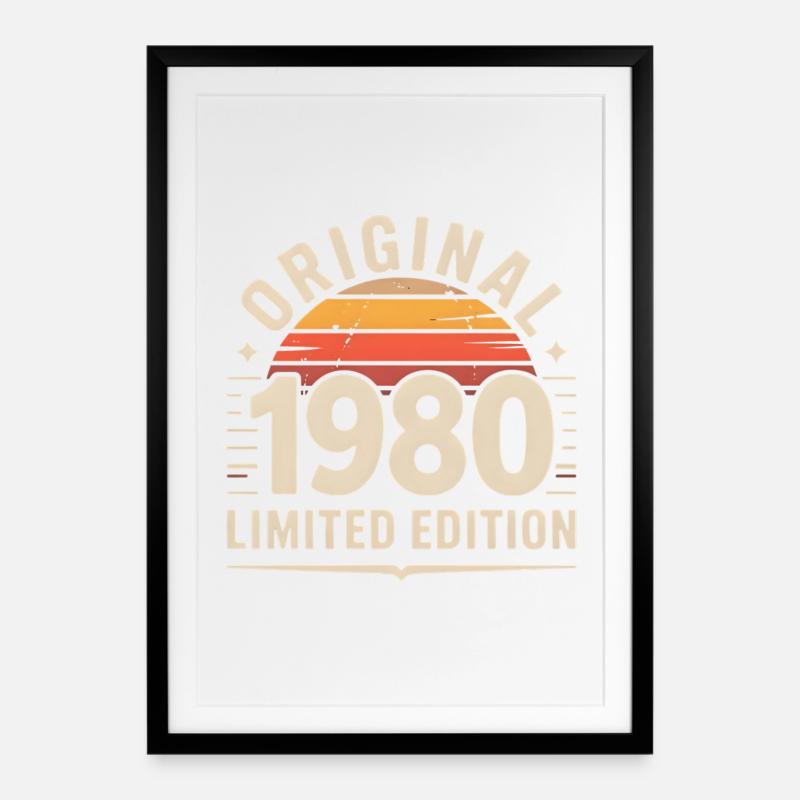 Original 1990 Limited Edition - Affiche encadrée (49 × 69 cm) - noir