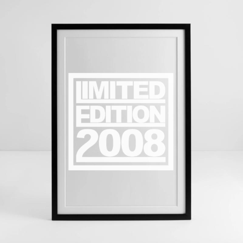 Limitierte Edition 2008 Design Geburtstag Gerahmtes Poster (49 × 69 cm)