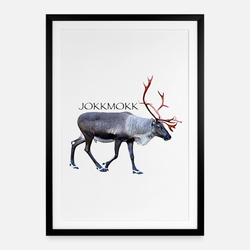 Jokkmokk - Framed poster (49 × 69 cm) - black