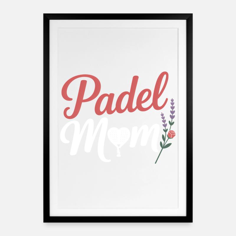 Padel Mom - Framed poster (49 × 69 cm) - black