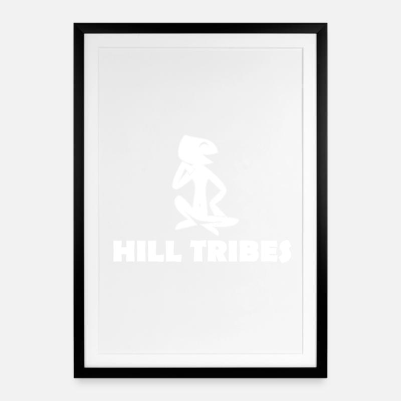 HILL TRIBES - Gerahmtes Poster (49 × 69 cm) - Schwarz