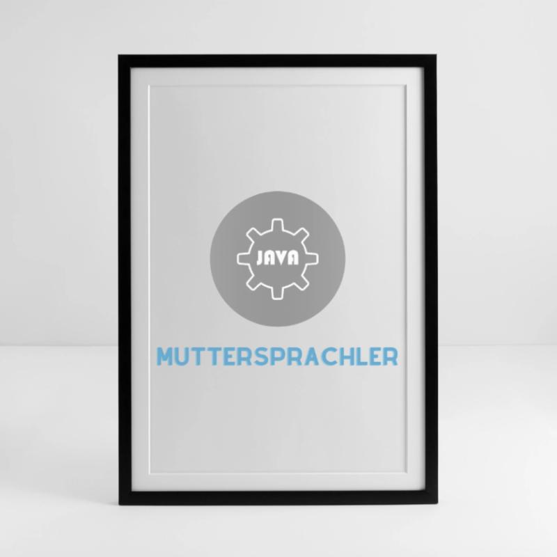 Native speaker: JavaScript Edition Framed poster (49 × 69 cm)