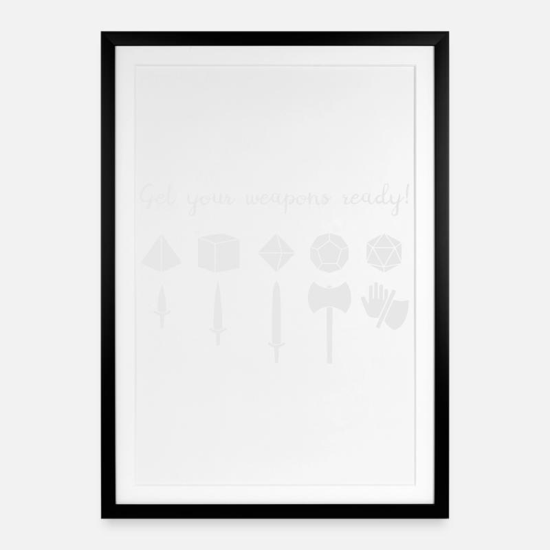 Get your weapons ready (Pen&Paper) - Framed poster (49 × 69 cm) - black