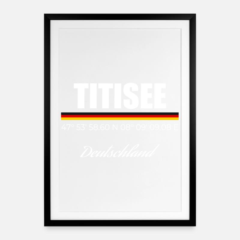 Titisee - Gerahmtes Poster (49 × 69 cm) - Schwarz