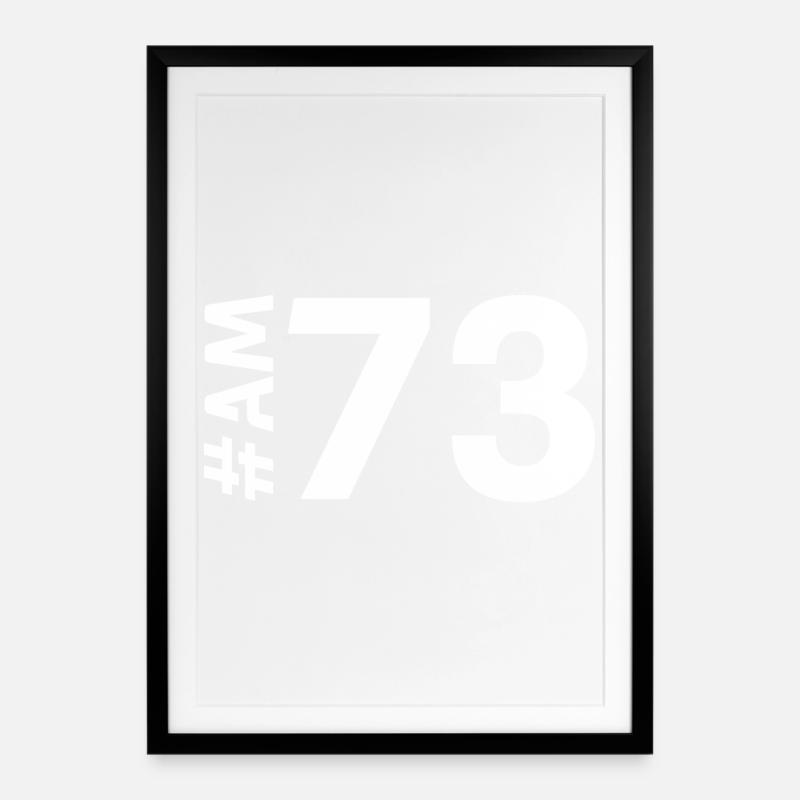 AM73 - Affiche encadrée (49 × 69 cm) - noir
