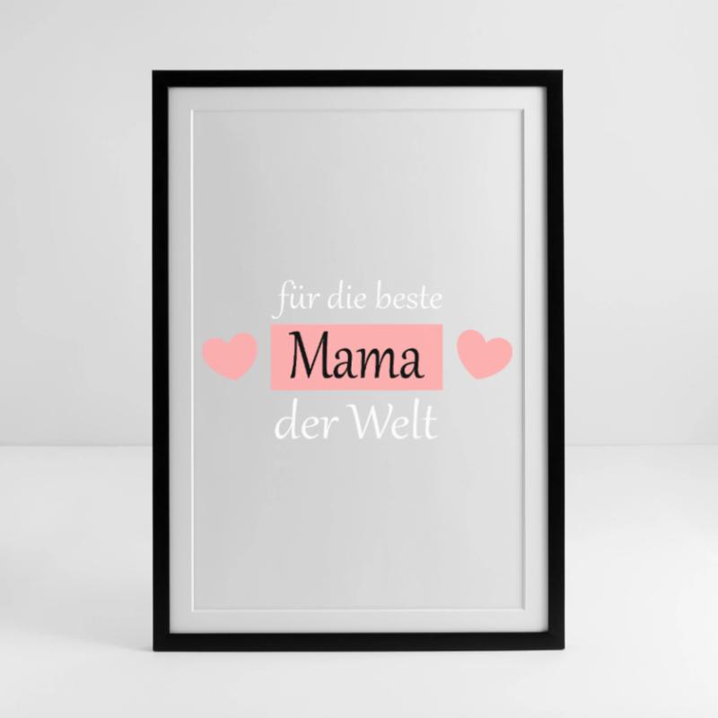 Muttertags Geschenk Mutter Muttertag Geschenkidee Gerahmtes Poster (49 × 69 cm)