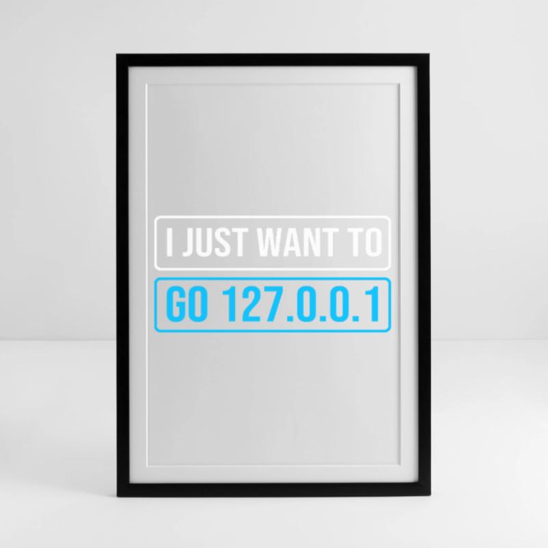 Network Engineer Programmer Computer Scientist Framed poster (49 × 69 cm)
