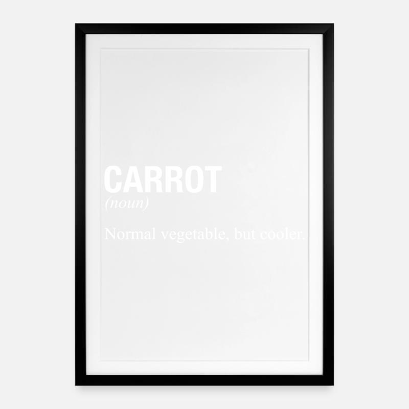 CARROT - Gerahmtes Poster (49 × 69 cm) - Schwarz