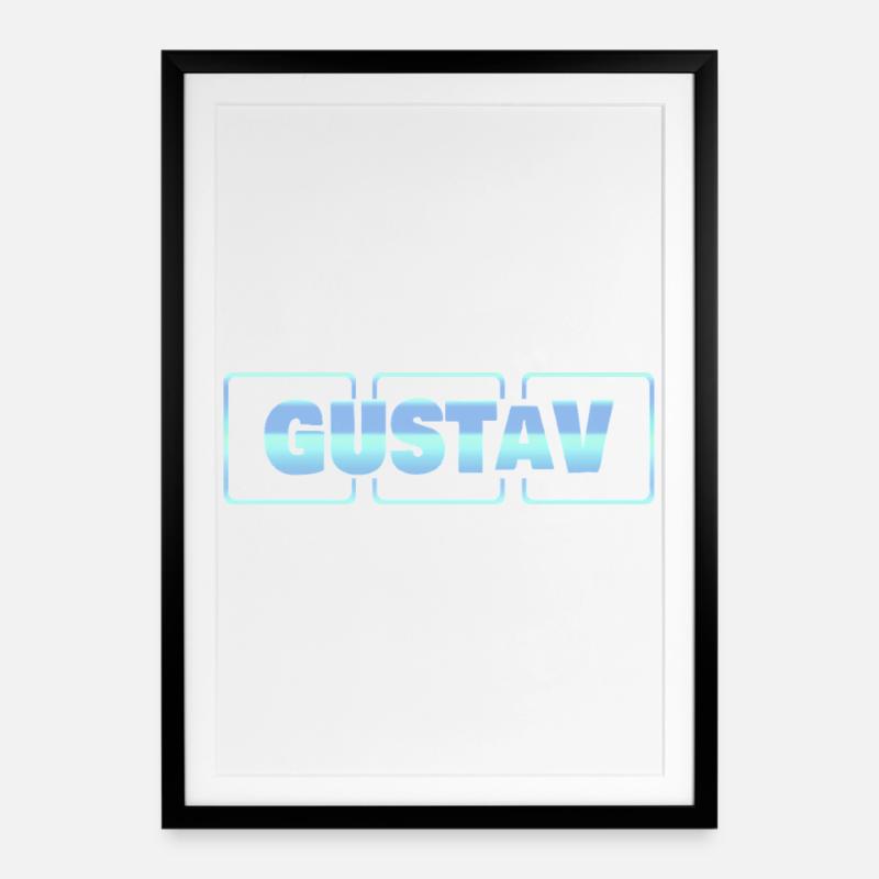 Gustav Blau - Affiche encadrée (49 × 69 cm) - noir