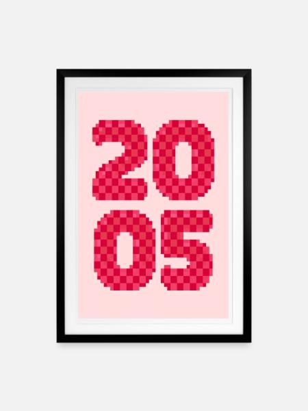 Poster 2005 - Gerahmtes Poster (49 × 69 cm) - Schwarz