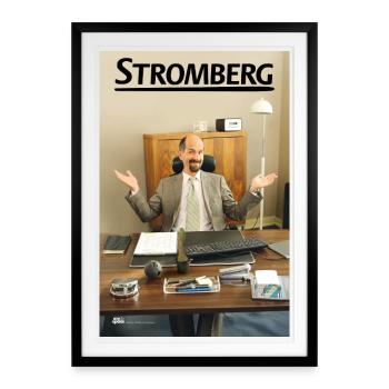 Stromberg Poster von Bernd Stromberg Im Büro - Gerahmtes Poster (49 × 69 cm) - Schwarz - Vorne
