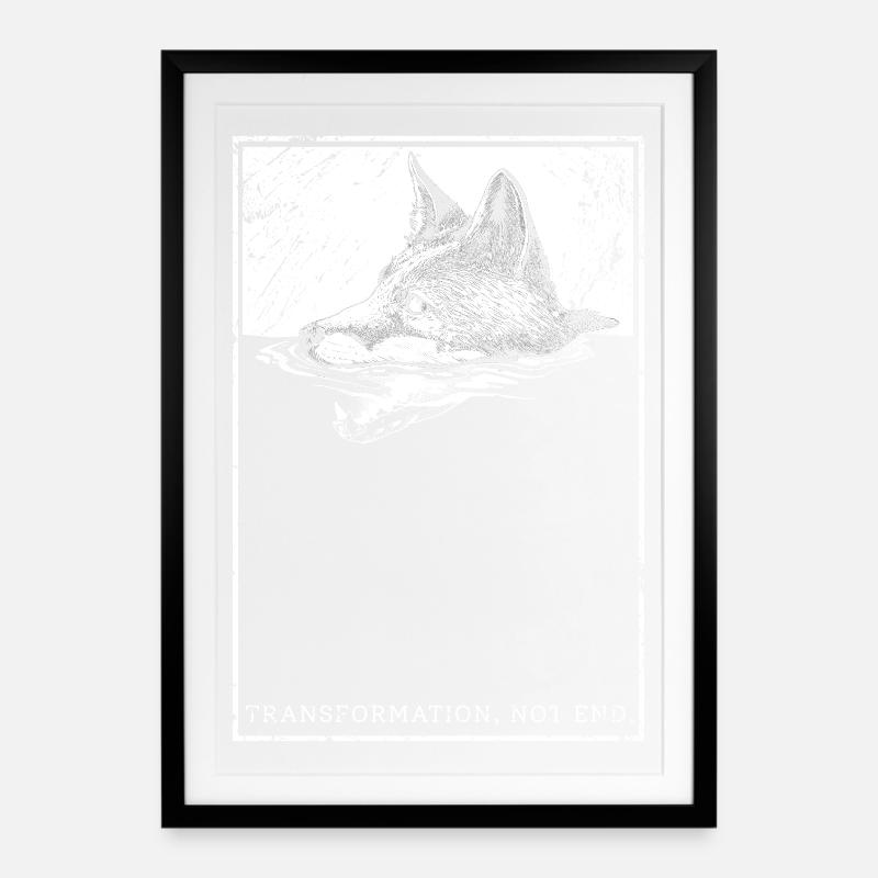 Transformation, not end. - Framed poster (49 × 69 cm) - black